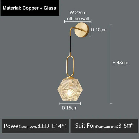 Haleh - Nordische postmoderne Luxus-LED-Wandleuchte
