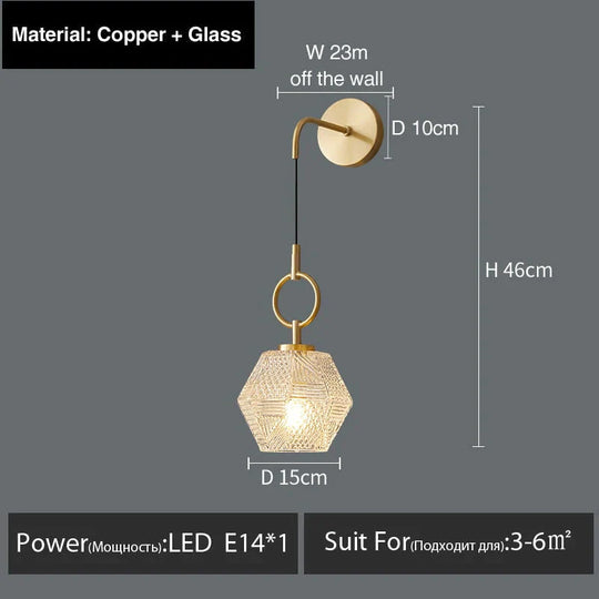 Haleh - Nordische postmoderne Luxus-LED-Wandleuchte