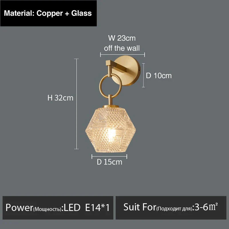 Haleh - Nordische postmoderne Luxus-LED-Wandleuchte