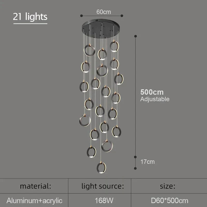 Hera - Modern Circular Led Chandelier Pendant Lighting