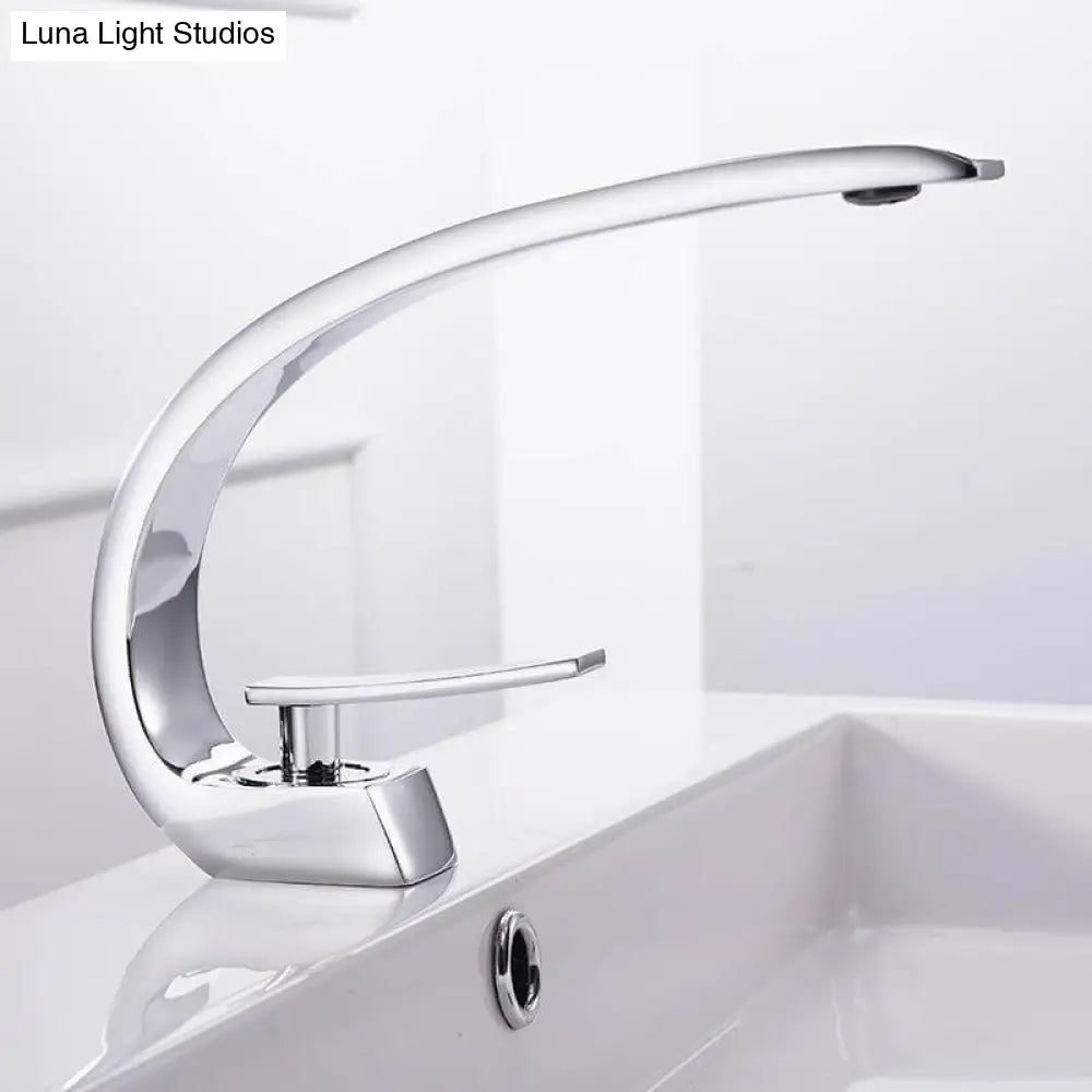 Hydrobliss - Crane Neck Bathroom Faucet Chrome