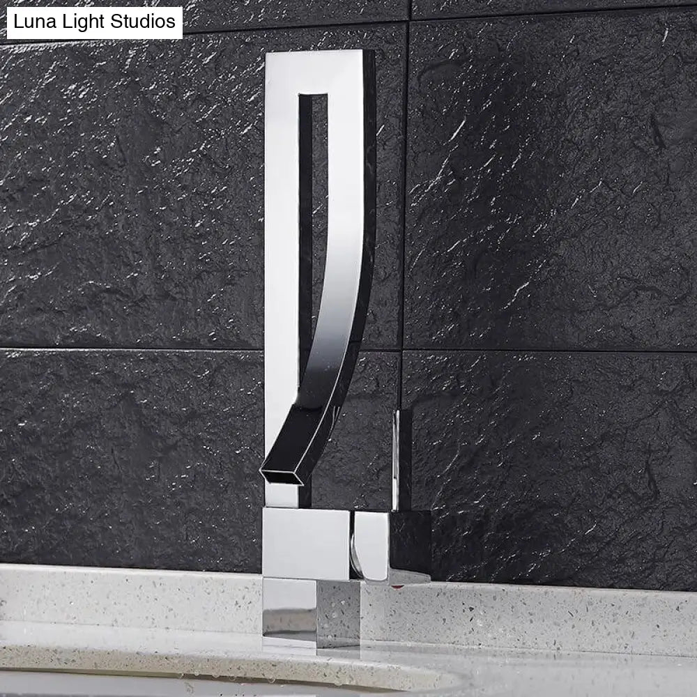 Hydrobliss - Modern Single Handle Bathroom Faucet Chrome