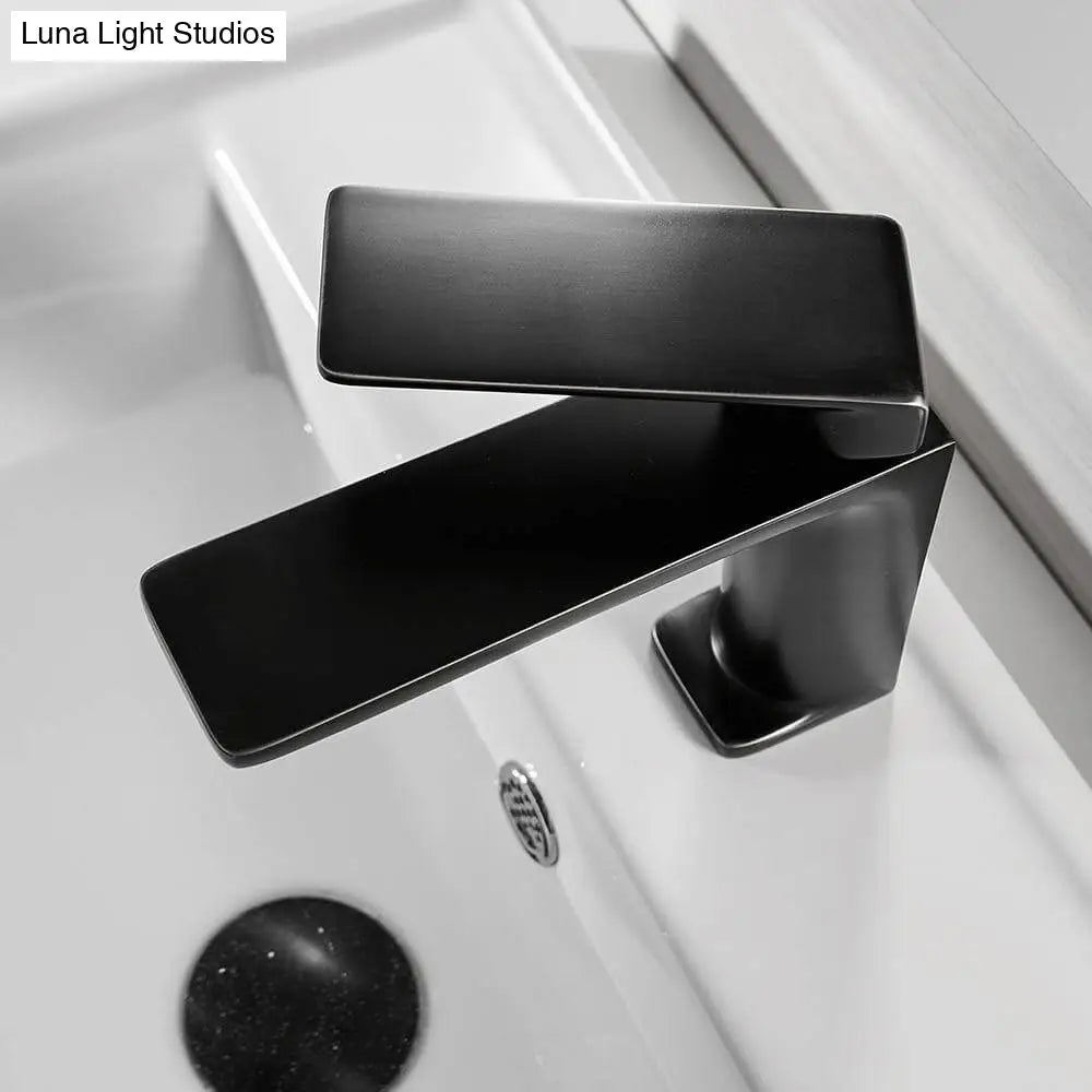 Hydrobliss - Modern Top Handle Bathroom Faucet Matte Black
