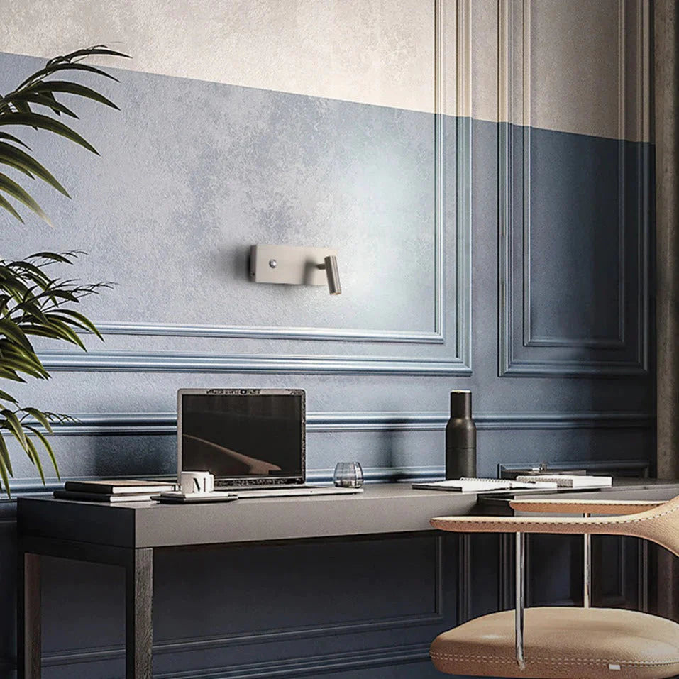 Kane | Nickelfarbene dimmbare LED-Lesewandleuchte