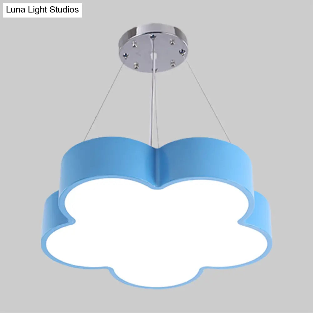 Kids Led Flower Chandelier Pendant Light Kit With Multicolor Acrylic Shade