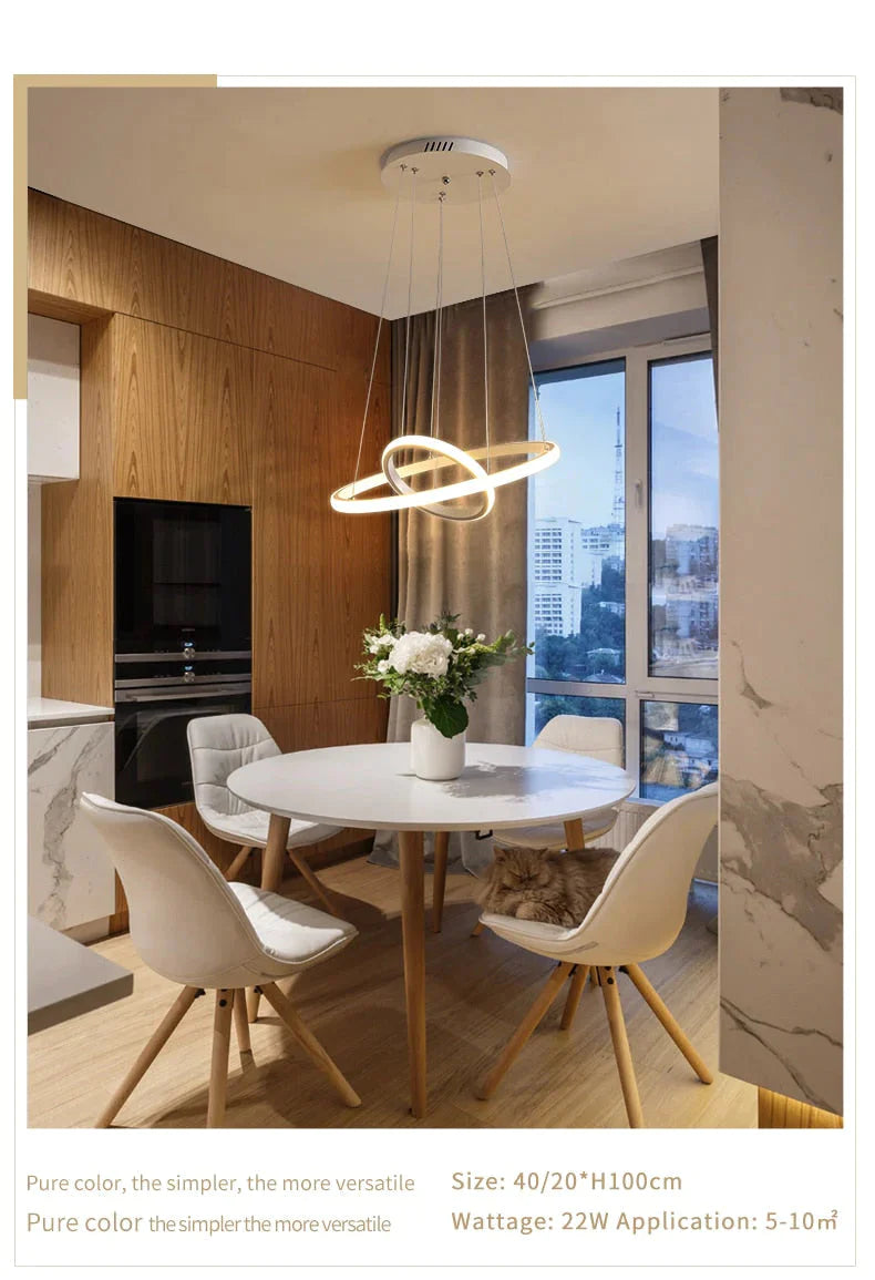 Laya – Minimalistische LED-Ring-Pendelleuchte