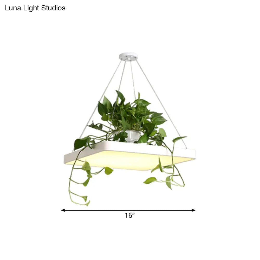 Led Chandelier Light Fixture With Acrylic Shade - Antiqued Style For Dining Room Black/White/Blue