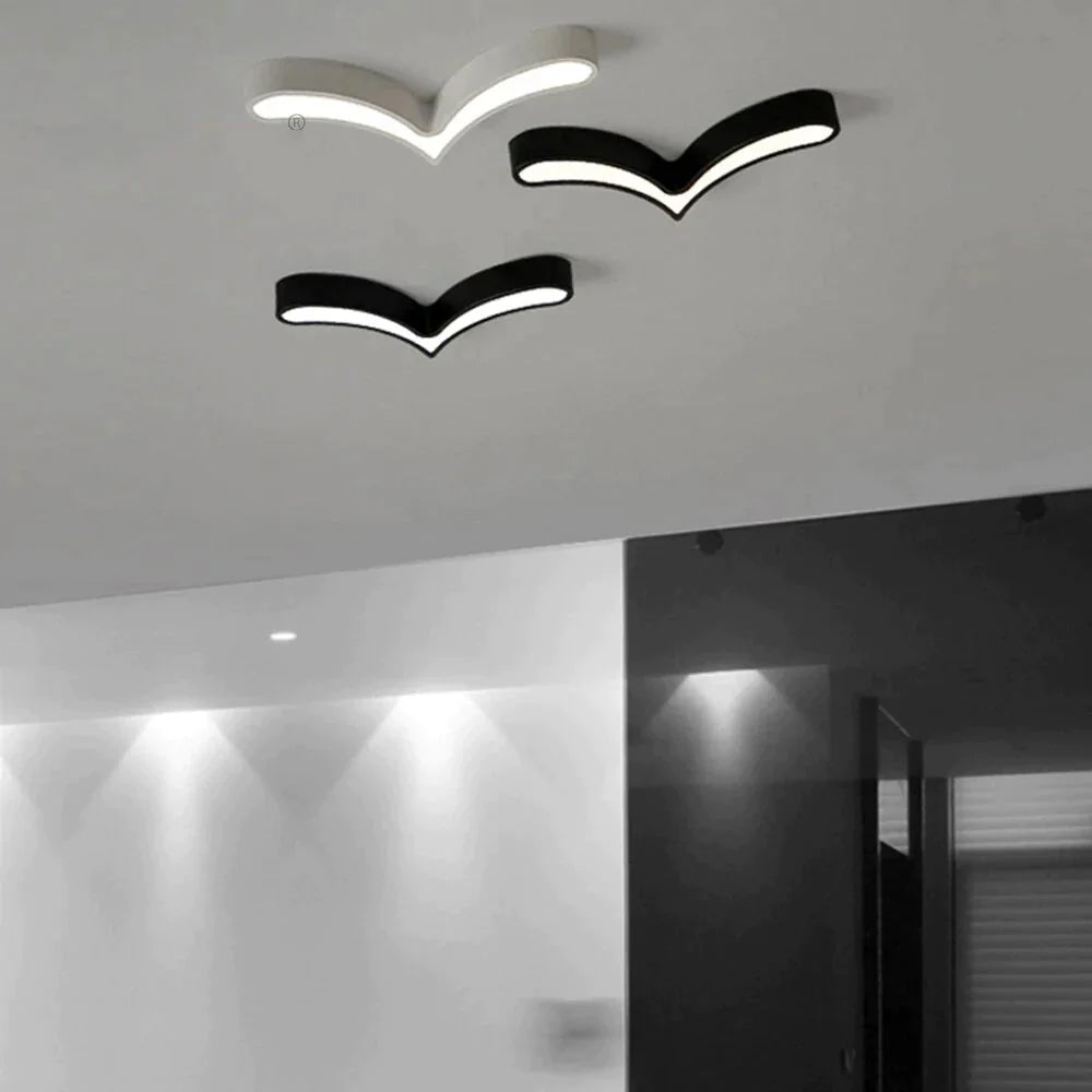 LED Moderne Acryl Legierung Schwarz Weiß Sea Gulls DIY LED Lampe. LED Licht. Decke Lichter. LED Decke Licht. decke Lampe Für Schlafzimmer