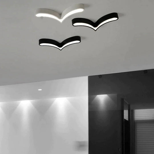 LED Moderne Acryl Legierung Schwarz Weiß Sea Gulls DIY LED Lampe. LED Licht. Decke Lichter. LED Decke Licht. decke Lampe Für Schlafzimmer