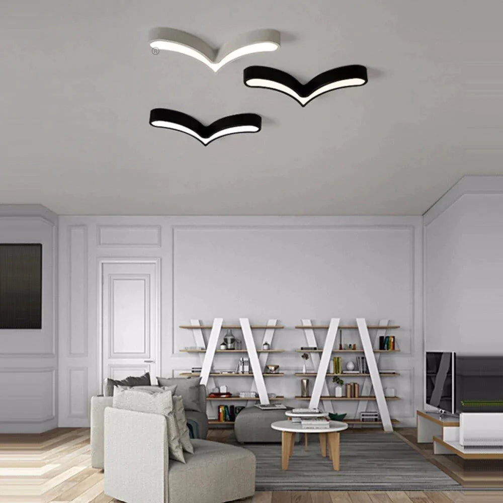 LED Moderne Acryl Legierung Schwarz Weiß Sea Gulls DIY LED Lampe. LED Licht. Decke Lichter. LED Decke Licht. decke Lampe Für Schlafzimmer