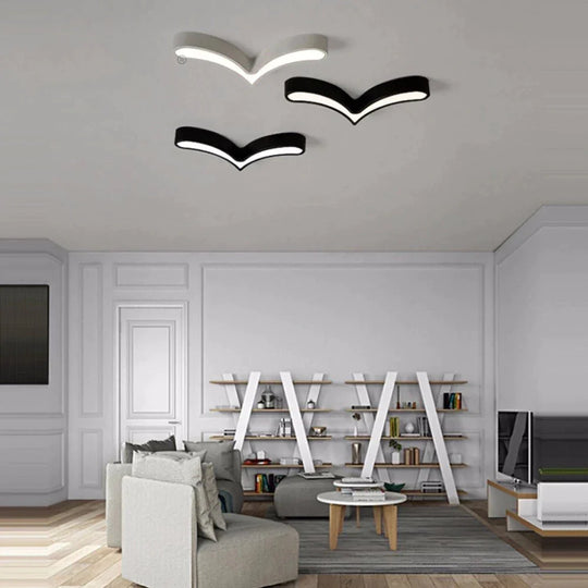 LED Moderne Acryl Legierung Schwarz Weiß Sea Gulls DIY LED Lampe. LED Licht. Decke Lichter. LED Decke Licht. decke Lampe Für Schlafzimmer