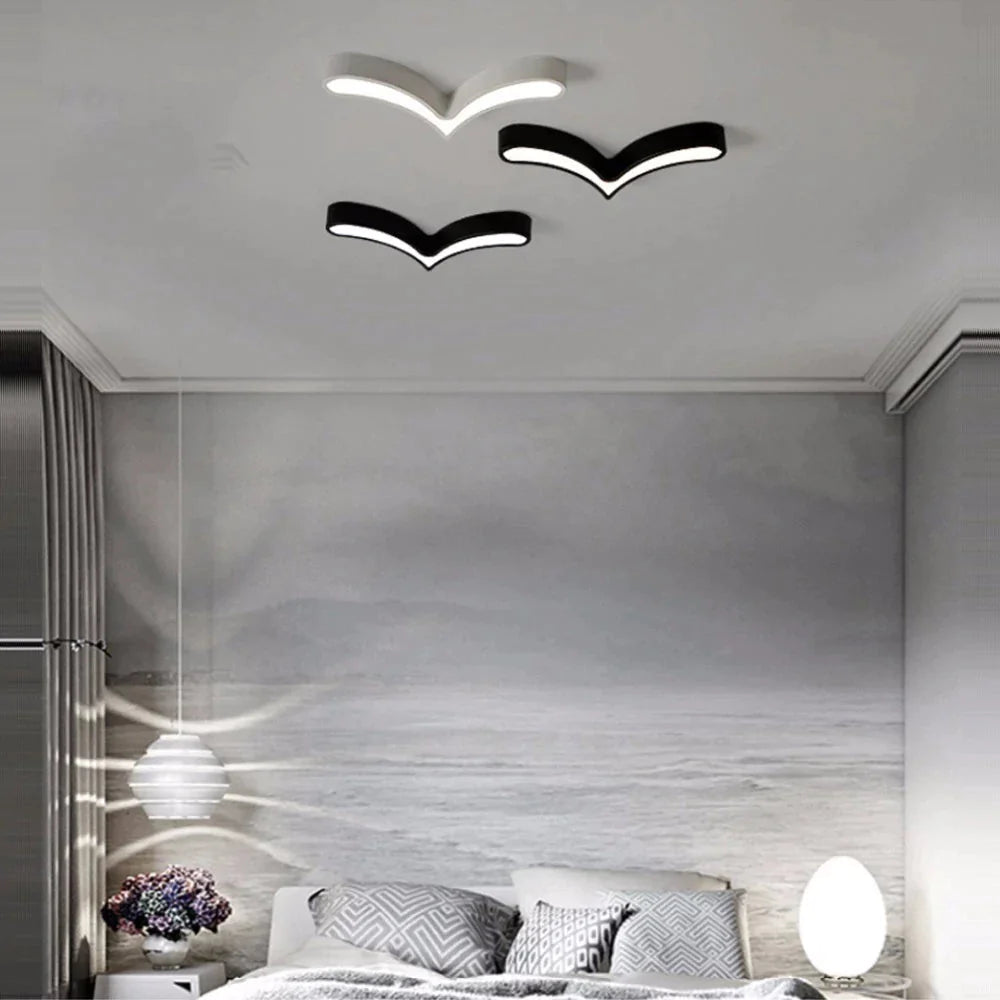 LED Moderne Acryl Legierung Schwarz Weiß Sea Gulls DIY LED Lampe. LED Licht. Decke Lichter. LED Decke Licht. decke Lampe Für Schlafzimmer