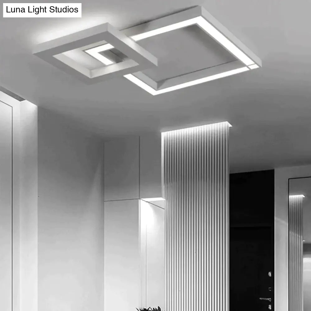 LED Modern Geometric Iron Acryl Black White LED Lamp.LED Light.Ceiling Lights.LED Ceiling Light.Ceiling Lamp For Foyer