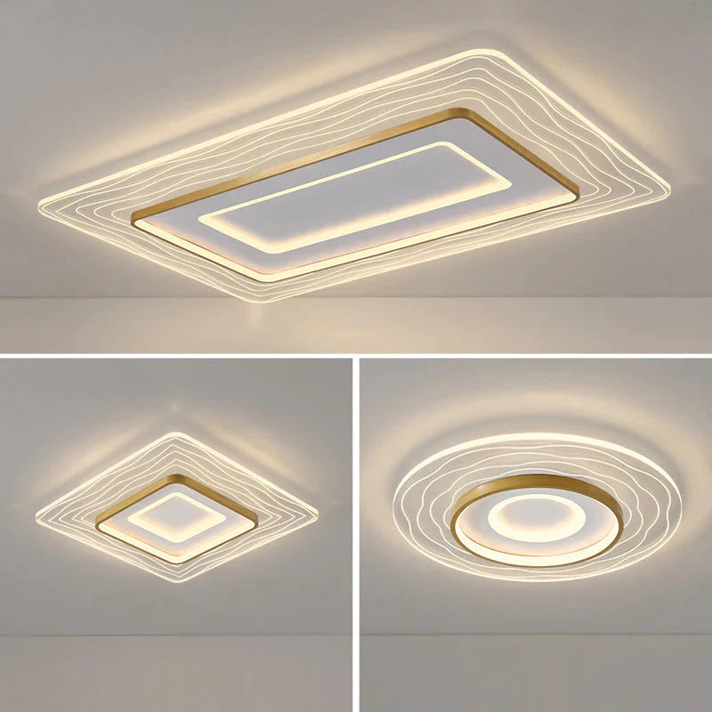 LED Moderne Einfache Kreisförmige Quadratische Schlafzimmer Esszimmer Deckenleuchte