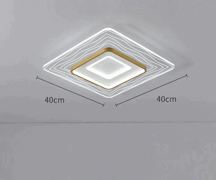 Led Modern Simple Circular Square Bedroom Dining Room Ceiling Lamp