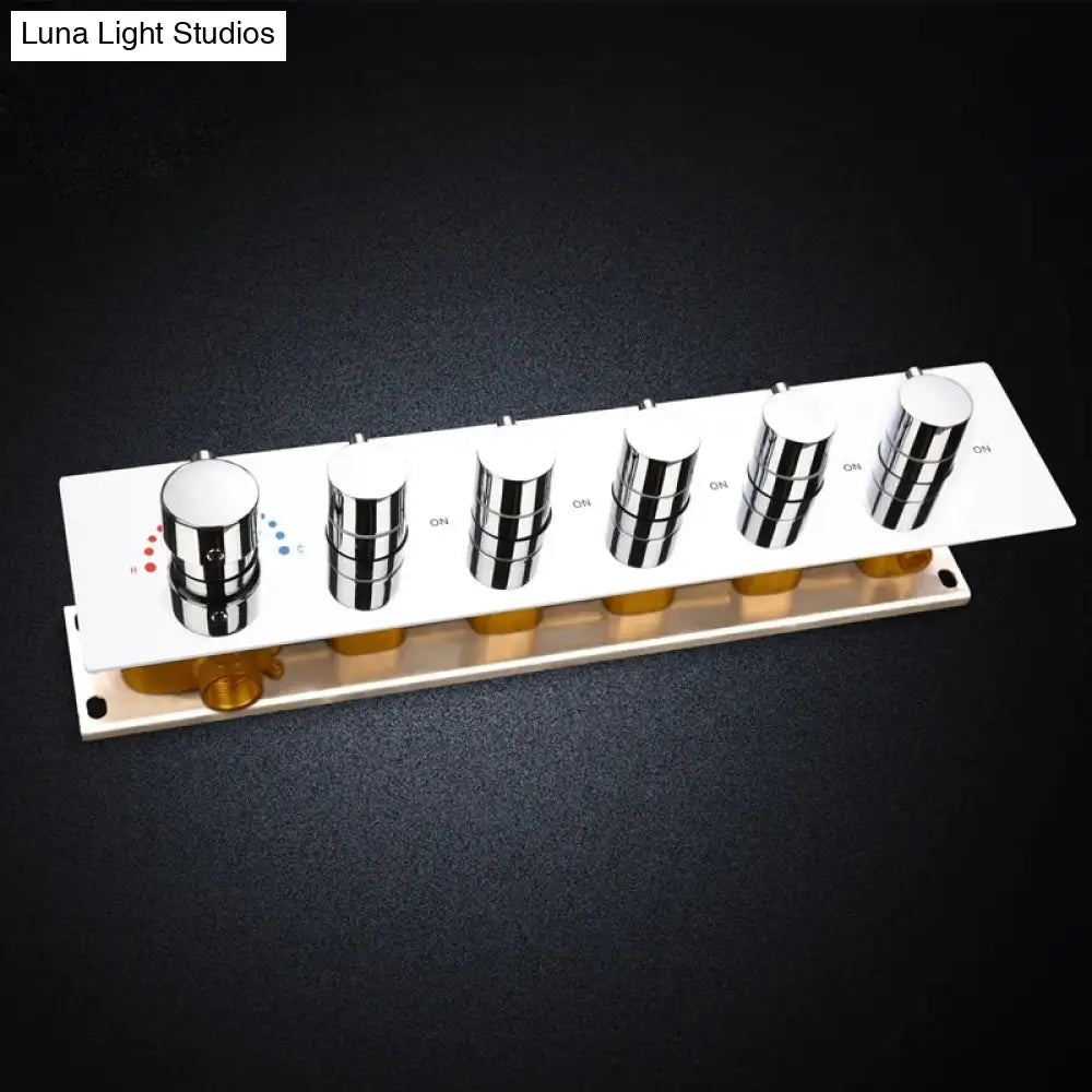 LED Shower System Thermostatic Shower 5 Ways Column Mist Waterfall Mist Chrome Bathroom Set shower Faucet