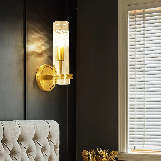 Leichte Luxus-Wandleuchte für das Arbeitszimmer, Nachttisch, Flur, aus Kupfer