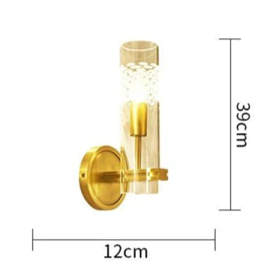 Leichte Luxus-Wandleuchte für das Arbeitszimmer, Nachttisch, Flur, aus Kupfer