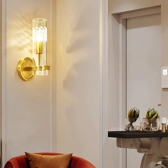 Leichte Luxus-Wandleuchte für das Arbeitszimmer, Nachttisch, Flur, aus Kupfer