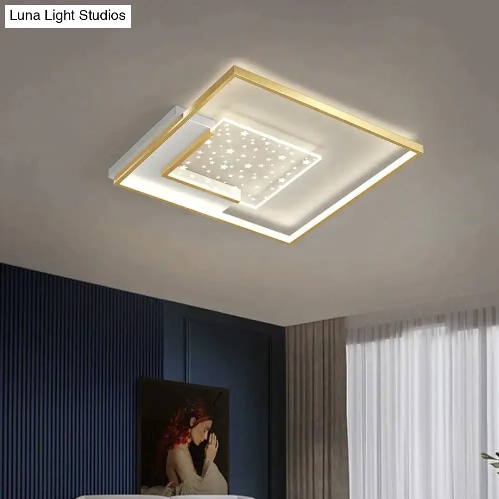 Living Room Lamp Star Ceiling Lamp Simple Modern Light Luxury Hall Lamp Creative Master Bedroom Room Lamp Ceiling