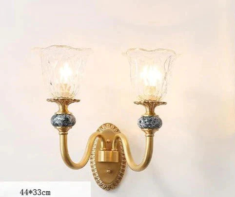 Luxuriöse Wandleuchte aus Kupfer im nordischen Stil für Schlafzimmer