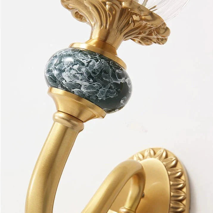 Luxuriöse Wandleuchte aus Kupfer im nordischen Stil für Schlafzimmer