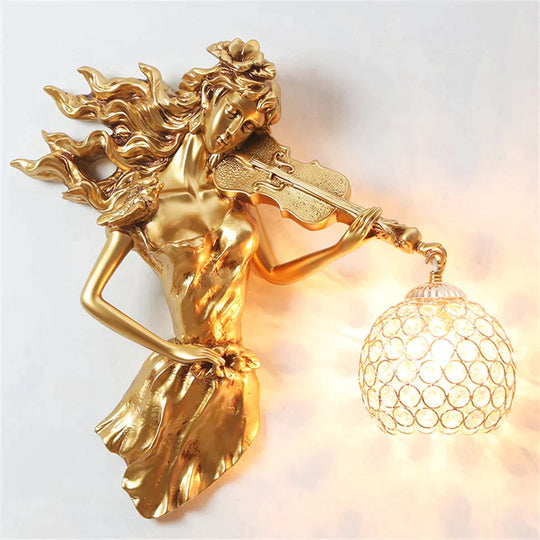 Maya | Crystal Wall Lamp Gold