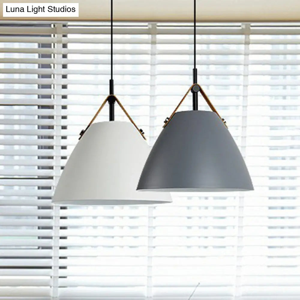 Metallic Macaron Pendant Lamp With Acrylic Diffuser - Dining Room Ceiling Light