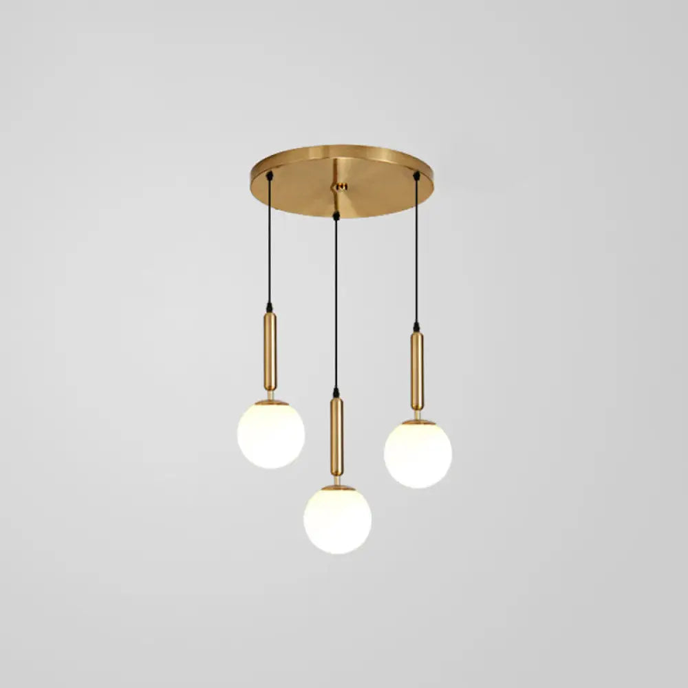 Minimalist Globe Pendant Light For Modern Living Rooms 3 / Brass