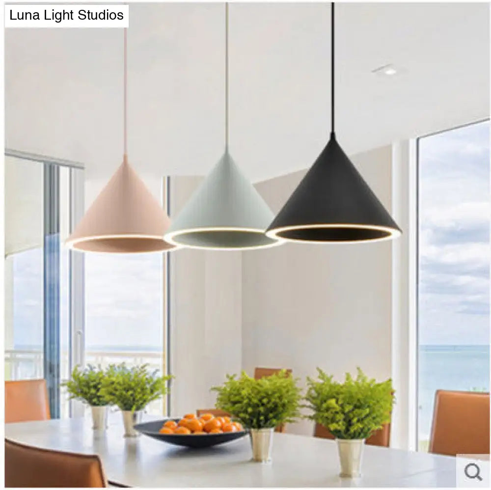 Minimalist Led Conical Pendant Light - Stylish Metal Ceiling Fixture