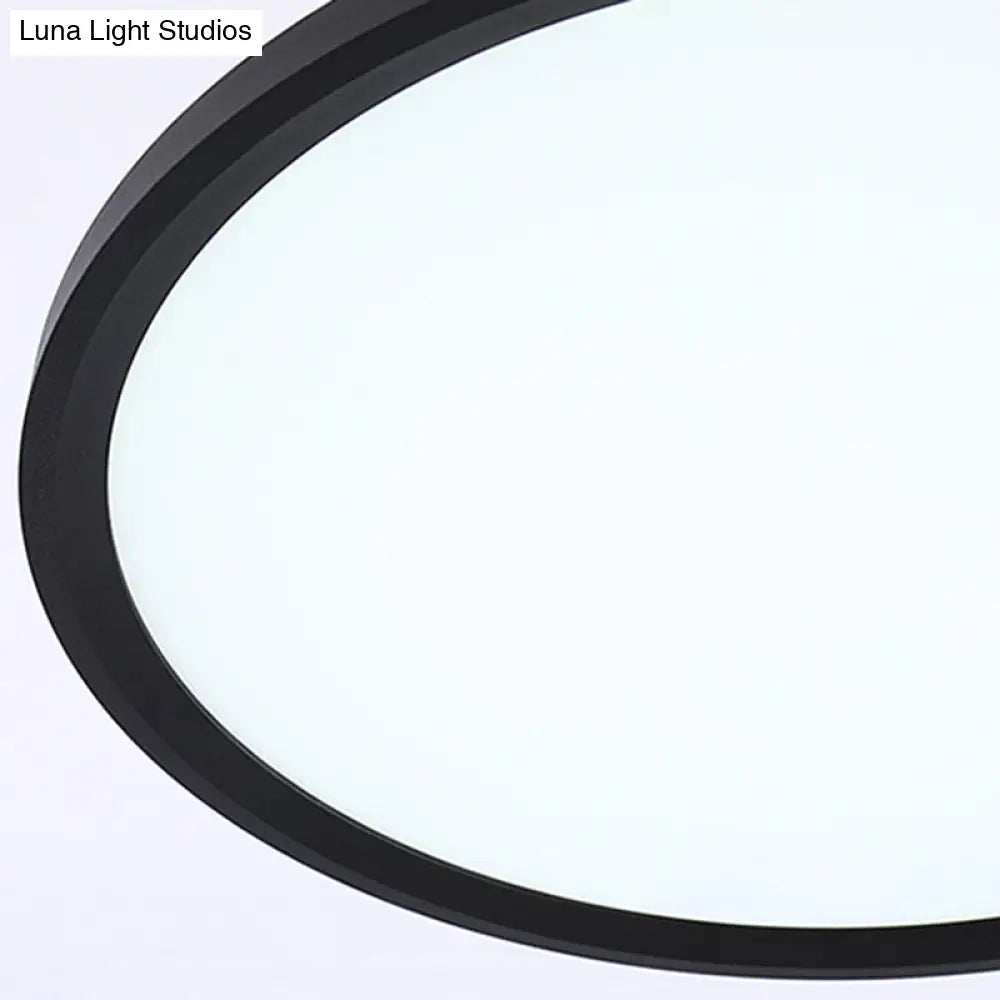 Minimalistic Acrylic Pendant Led Ceiling Light With Hanging Rod – Flat Shade Diner Lighting
