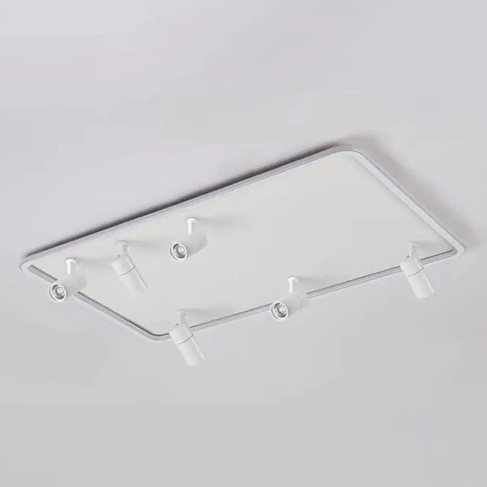 Minimalistic Living Room Glow: Led Acrylic Rectangular Flush Mount Ceiling Spotlight