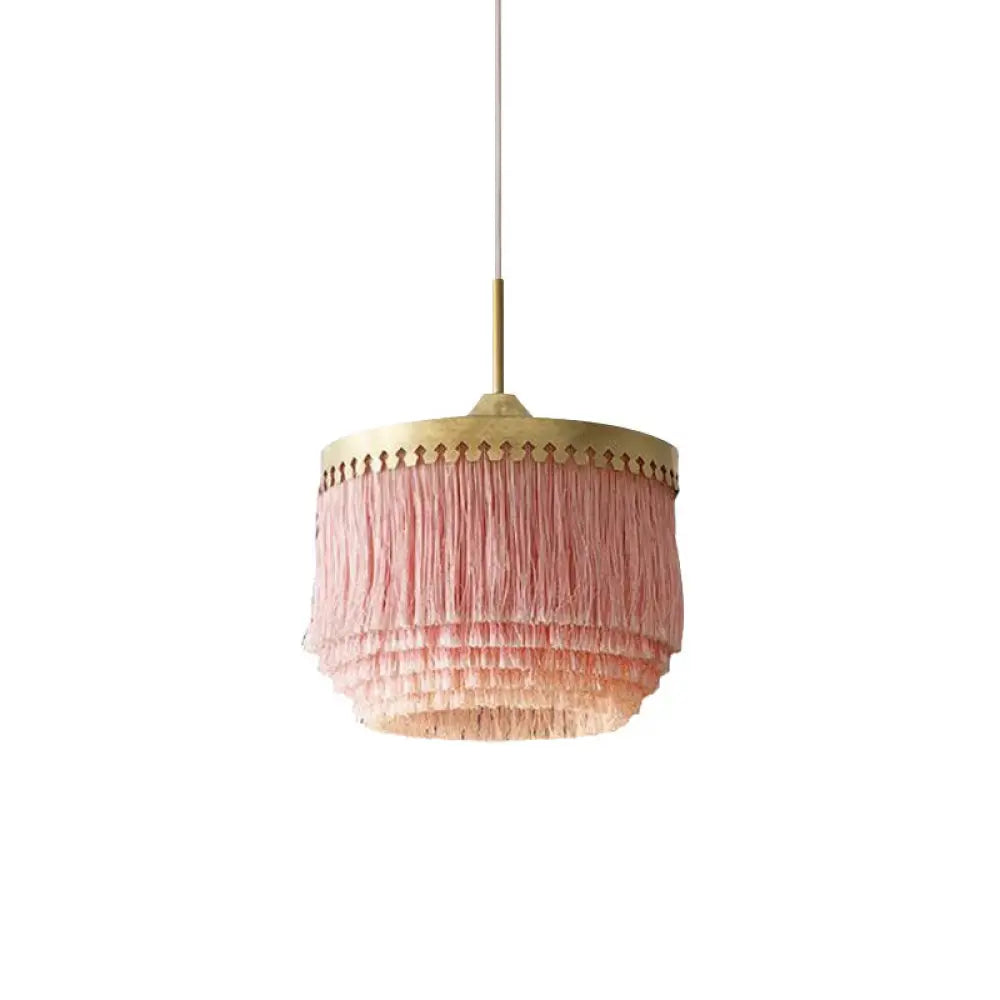Minimalistic Round Fringe Pendant Light Fixture In Gold
Or
Gold Suspension - Simple & Elegant Gold