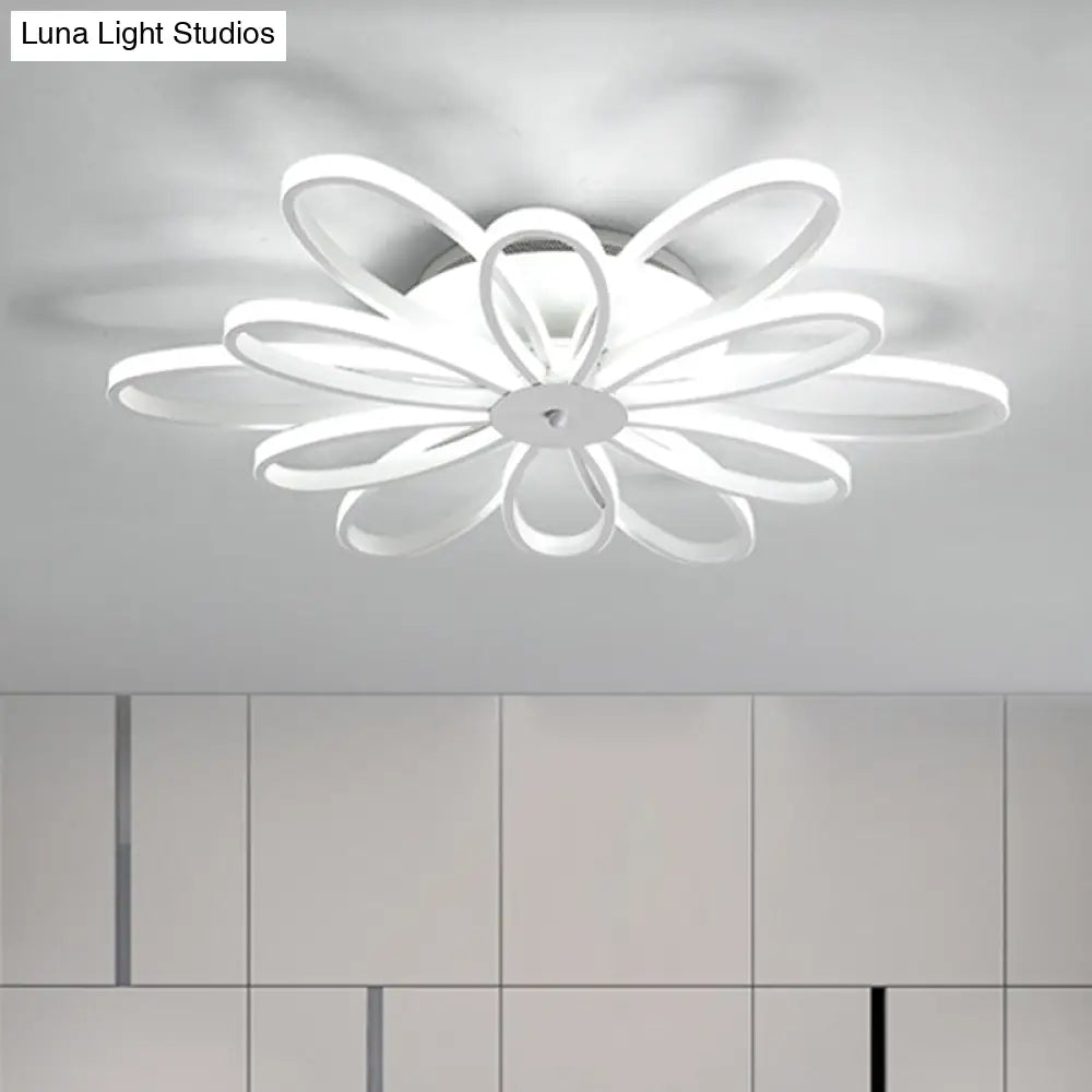 Modern Chrysanths Ceiling Led Light Fixture For Living Room In Warm Or White Sizes 23.5’ - 41