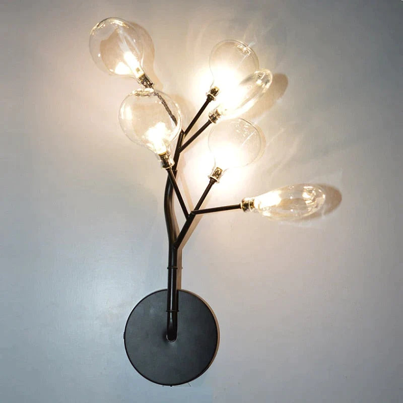 Modern firefly Tree Branch LED Wall Light for Bedroom Study Room Wall Light