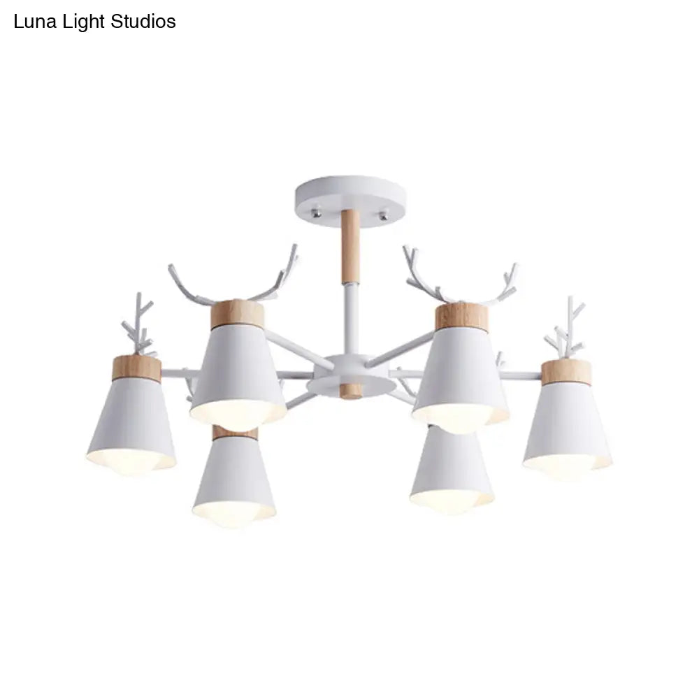 Modern Iron Deer Horn Kids Pendant Chandelier - Stylish Room Lighting Fixture