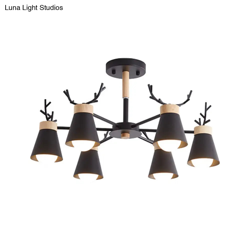 Modern Iron Deer Horn Kids Pendant Chandelier - Stylish Room Lighting Fixture
