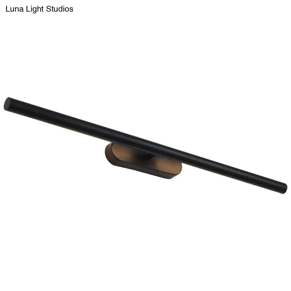 Modern Led Wall-Mounted Vanity Light In White/Black With Adjustable Width And Multiple Options