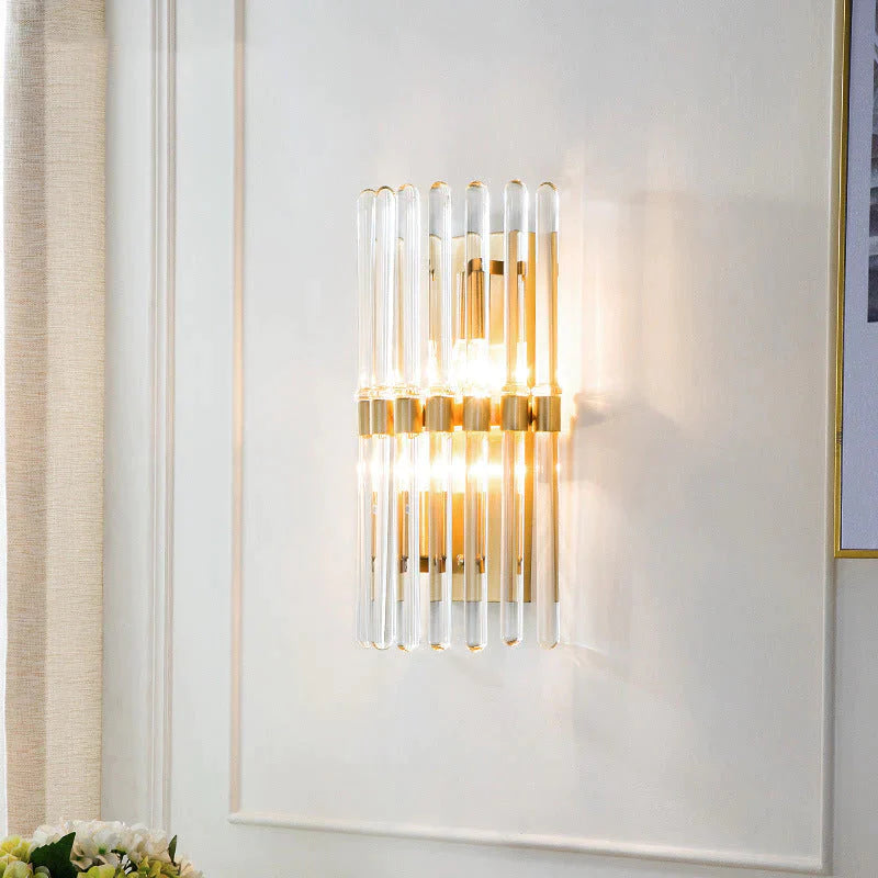 Modernes Licht Luxus Kristall LED Schlafzimmer Nachttischlampe Kupfer Wandleuchte