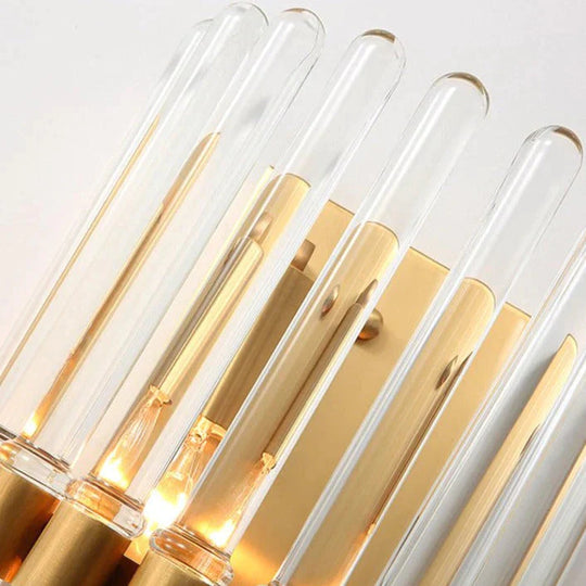 Modernes Licht Luxus Kristall LED Schlafzimmer Nachttischlampe Kupfer Wandleuchte