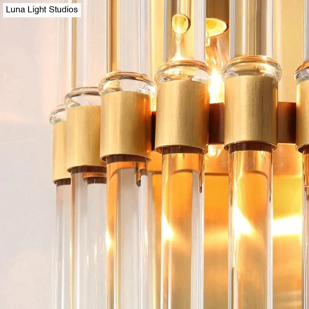 Modern Light Luxury Crystal LED Bedroom Bedside Lamp Copper Wall Lamp Copper Wall Lamps