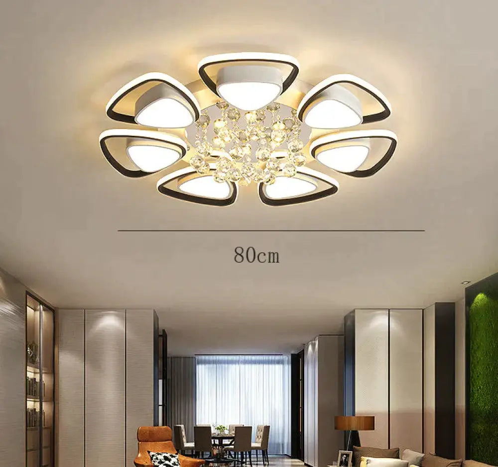 Modern Light Luxury High Grade Atmospheric Crystal Ceiling Lamp White / 7 heads / White light Ceiling