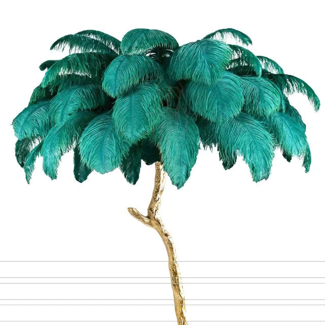 Modern Luxury Feather Floor Lamp Living Room Decoration Light Stand Light Decorative Standing Indoor
