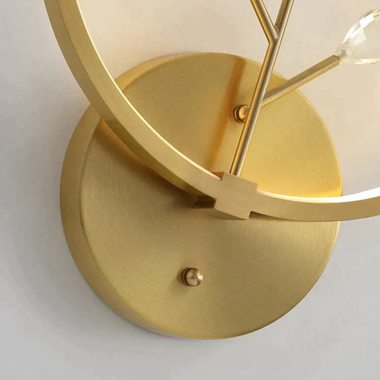 Modern Minimalist Bedroom Headlights With All-Copper Wall Lamps Copper