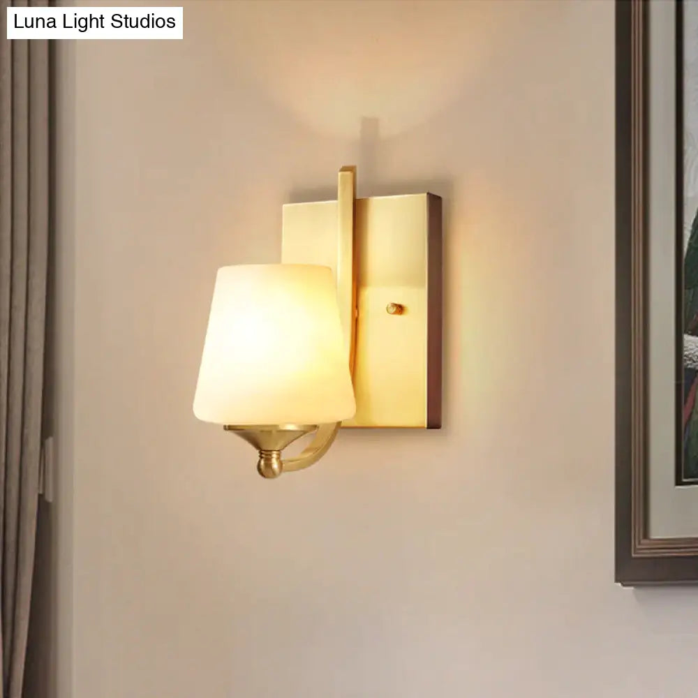 Modern Minimalist Creative Living Room Lamp Bedroom Headlight Aisle Copper Wall Lamp Copper Wall Lamps