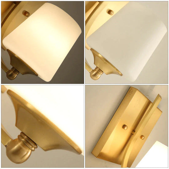 Moderne minimalistische kreative Wohnzimmerlampe Schlafzimmer Scheinwerfer Gang Kupfer Wandleuchte