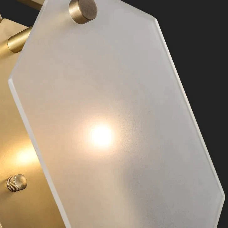 Modern Minimalist Luxury Hexagonal Copper Wall Lamp Copper Wall Lamps