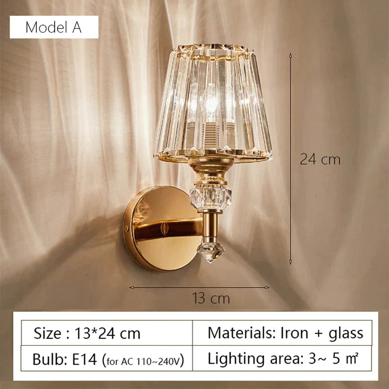 Moderne minimalistische Wandlampe mit Glasschirm für Nachttischbeleuchtung, Wohnzimmerbeleuchtung