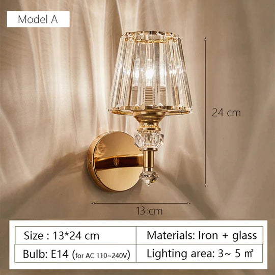 Moderne minimalistische Wandlampe mit Glasschirm für Nachttischbeleuchtung, Wohnzimmerbeleuchtung
