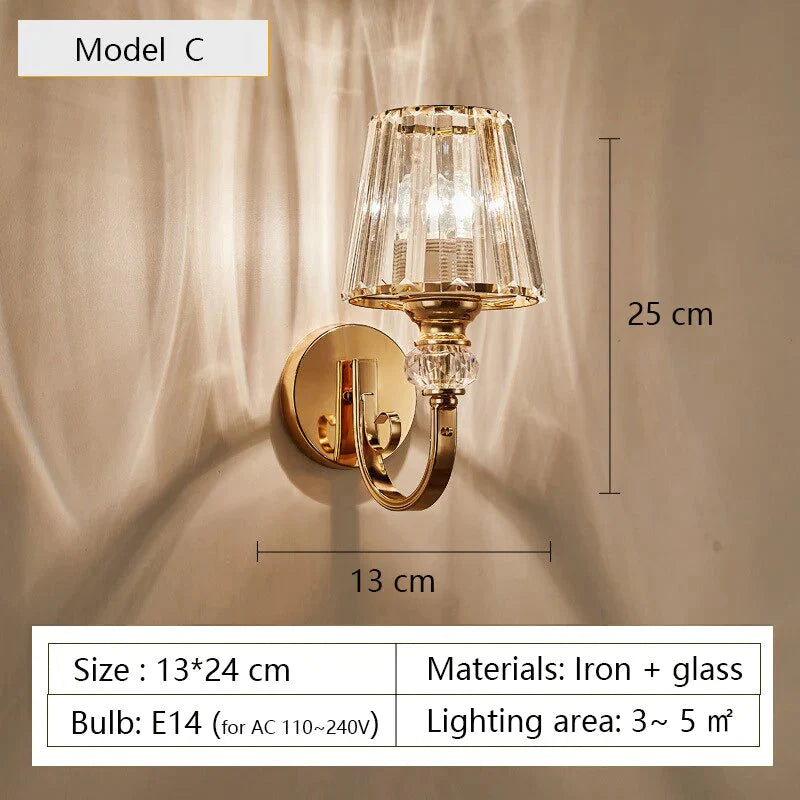Moderne minimalistische Wandlampe mit Glasschirm für Nachttischbeleuchtung, Wohnzimmerbeleuchtung